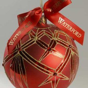 Waterford Red Velvet Ball Ornament